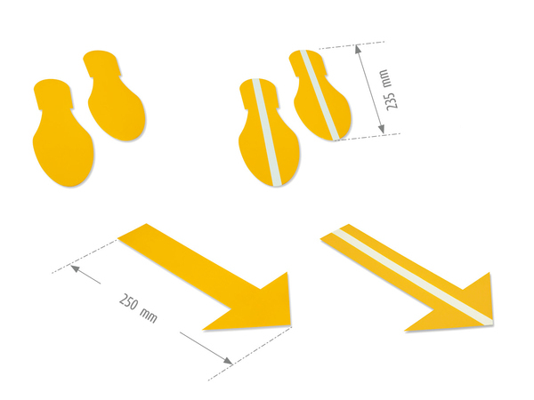 Boplan Marking Sign - Foot - Arrow